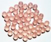 25 8mm Round Transparent Matte Rosaline Glass Beads